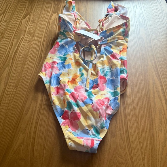 Ruffle Flounce Sleeve Maternity One Piece Swimsuit Isabel by Ingrid & Isabel M - Picture 6 of 6